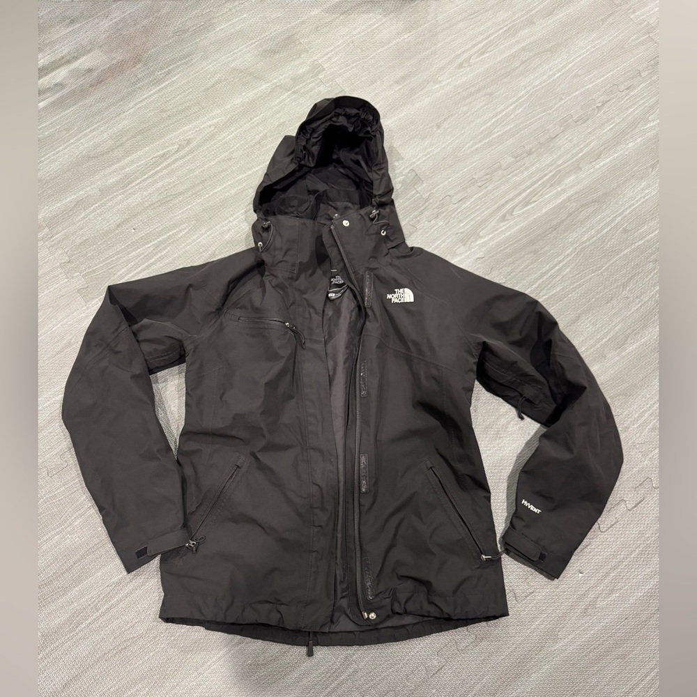 The North Face 3 in 1 tri-climate Black Hooded Jacket
